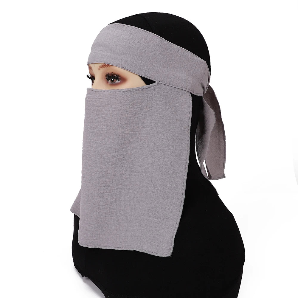 Niqab Short Pinch Eye Breathable Nida Eid Ramadan Wholesale Muslim Women Hijab Saudi Face Cover Veil Niqab
