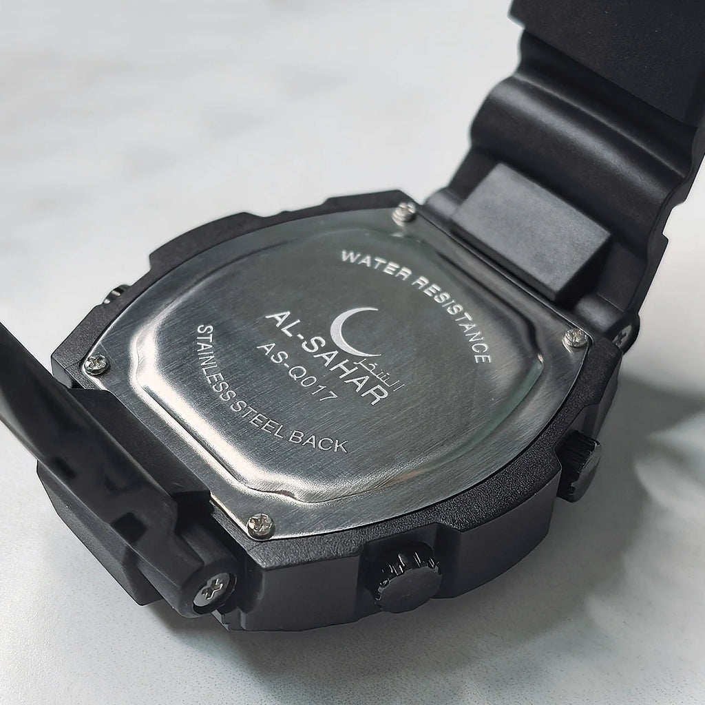 2025 New Arrival Muslim AZAN Watch Digital Sport Alarm AL FAJR Prayer Times Muslim Islamic Arabic Dial Qibla Clock