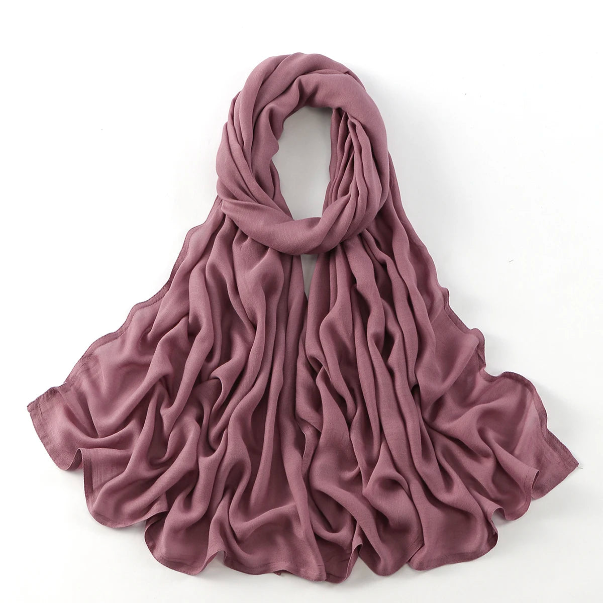 Cotton Rayon Modal Muslim Hijabs For Women Scarf Thin Plain Shawls Femme Musulman Soft Headscarf Islam Turban Headband 185*75CM