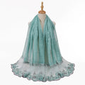 New Designers Lace Scarf Women Luxury Hijabs for Woman Bandana Shawl Veil Comfort Wear Paillette Embroidery Scarves Wrap Hijabs