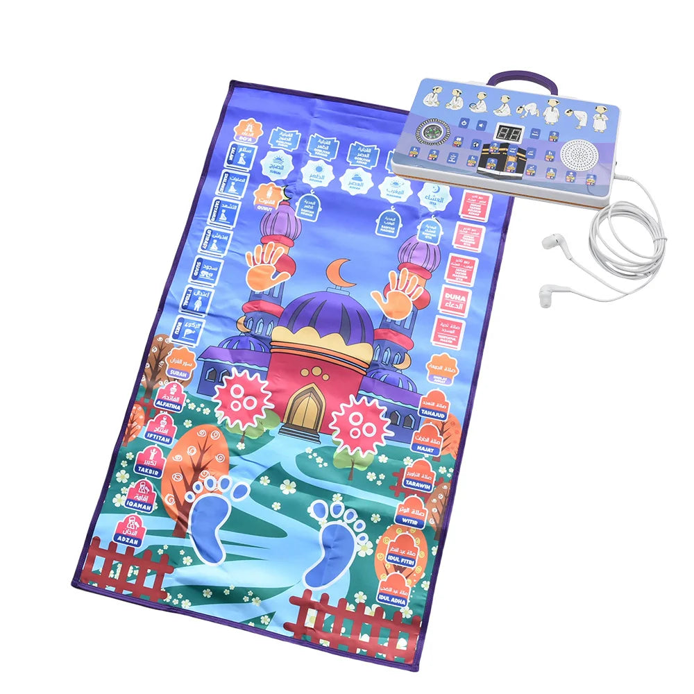 Electronic Interactive Worship Blanket Islamic Eid Mubarak Electric Prayer Mat Carpet Muslim Children Educational