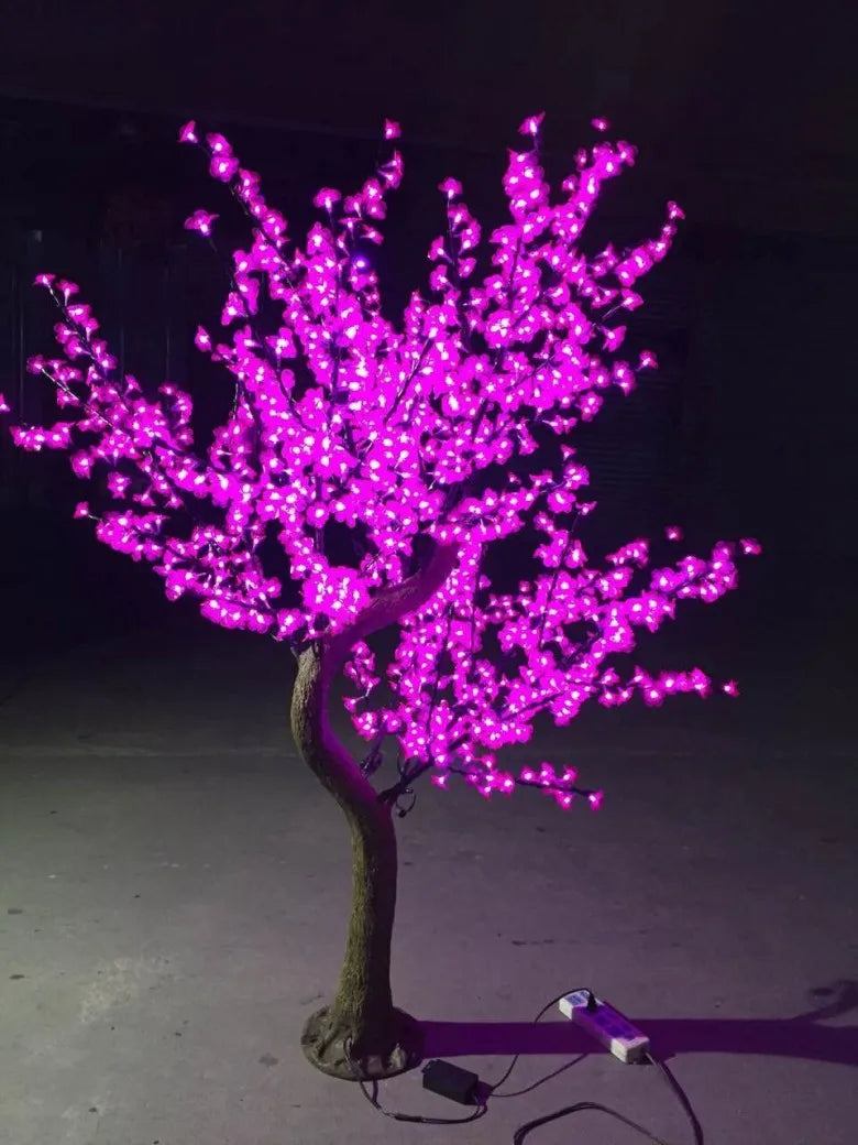 Natural Tree Trunk LED Artificial Cherry Blossom Tree Light – Outdoor & Indoor Decorative Lighting