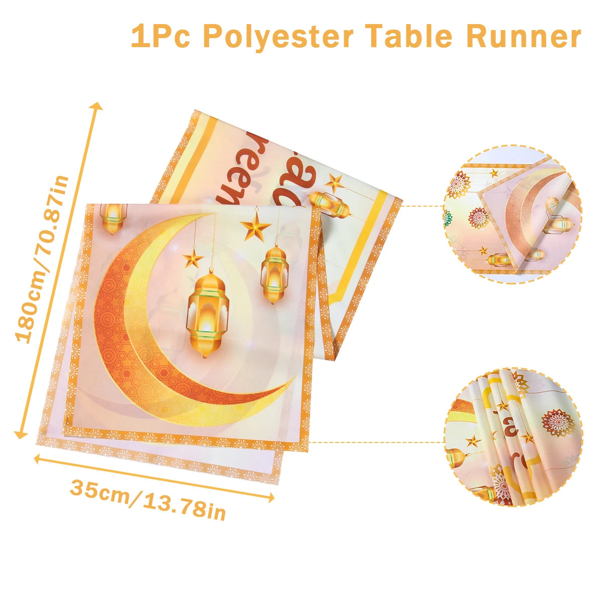Eid Mubarak Tablerunner Ramadan Decoration For Home 2024 Islamic Muslim Party Supplies Eid Al Adha Ramadan Kareem Tablecloths