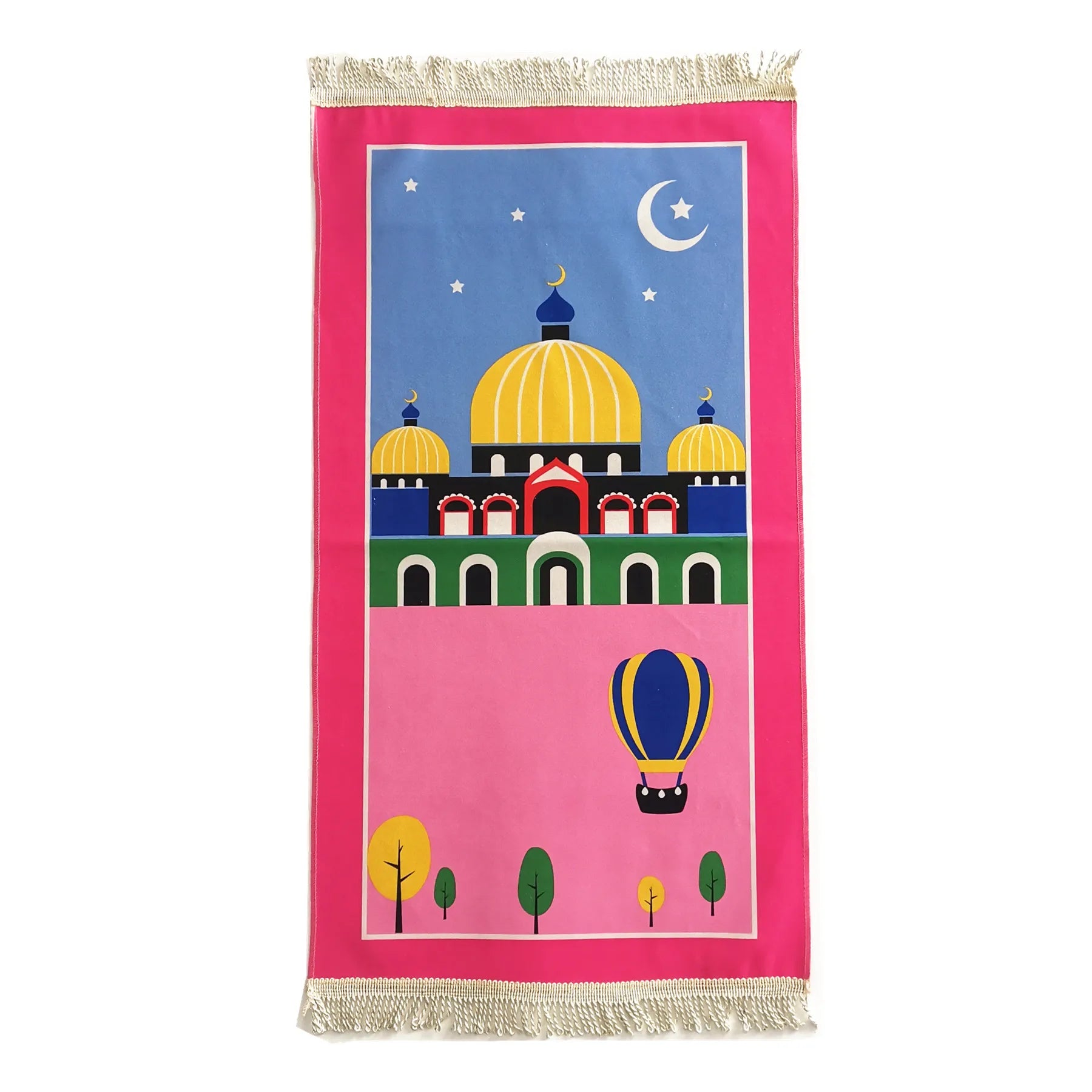 Muslim Children Prayer Rugs Islamic Kids Hajji Gift Mat Janamaz Sejadah