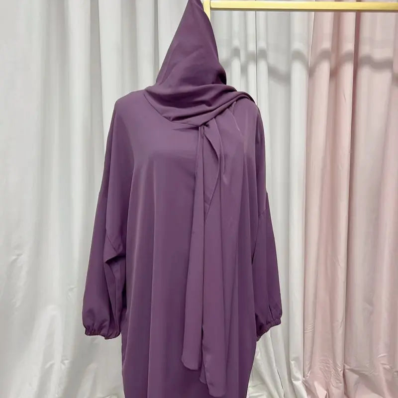 Ramadan One Piece Muslim Prayer Garment Women Hijab Abaya Maxi Dress Khimar Burqa Islamic Clothing Overhead Arab Robe