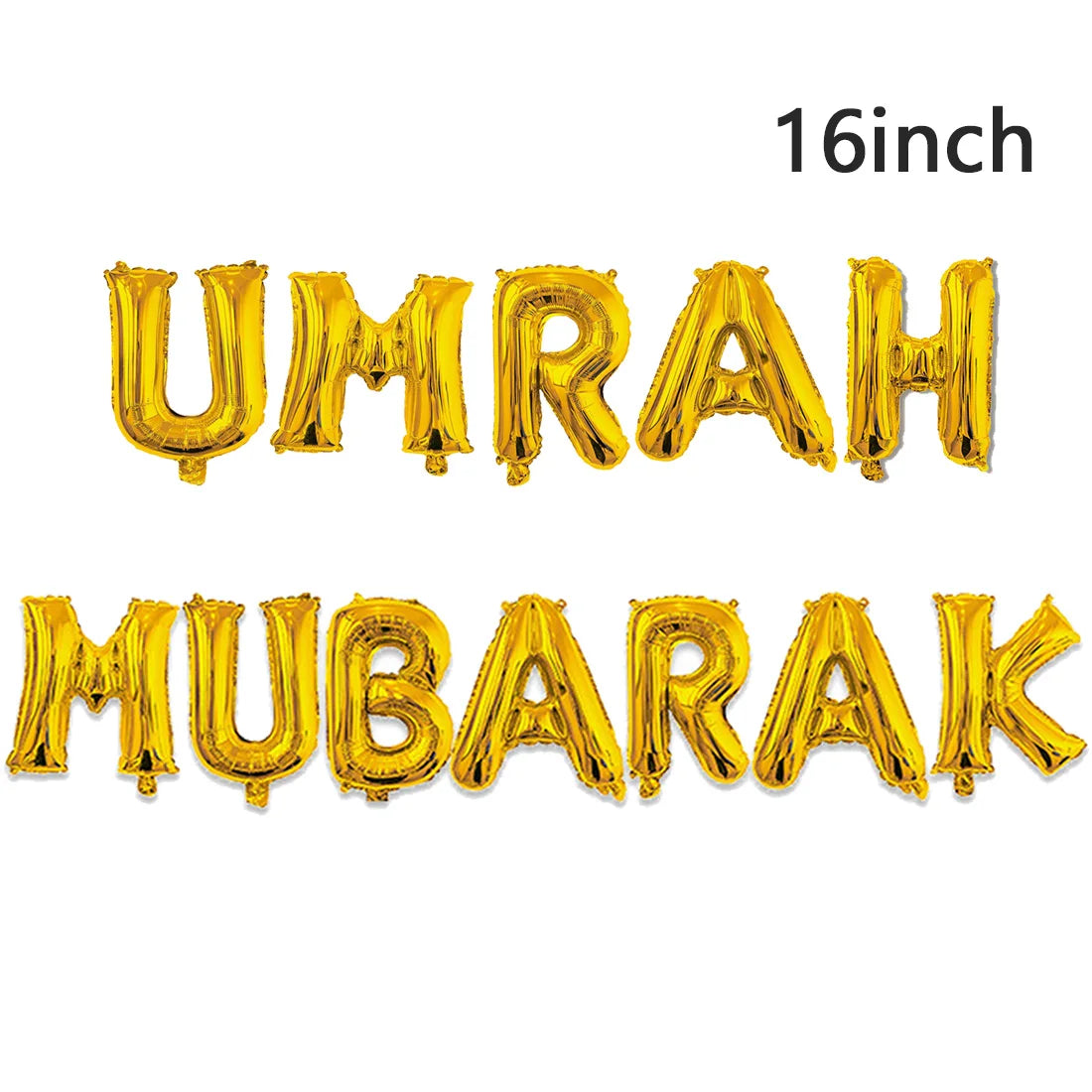 1set 16inch eid mubarak foil balloons Islam Muslim Eid-ul-fitr party Decoration Kareem party supplies umrah mubarak Balloons