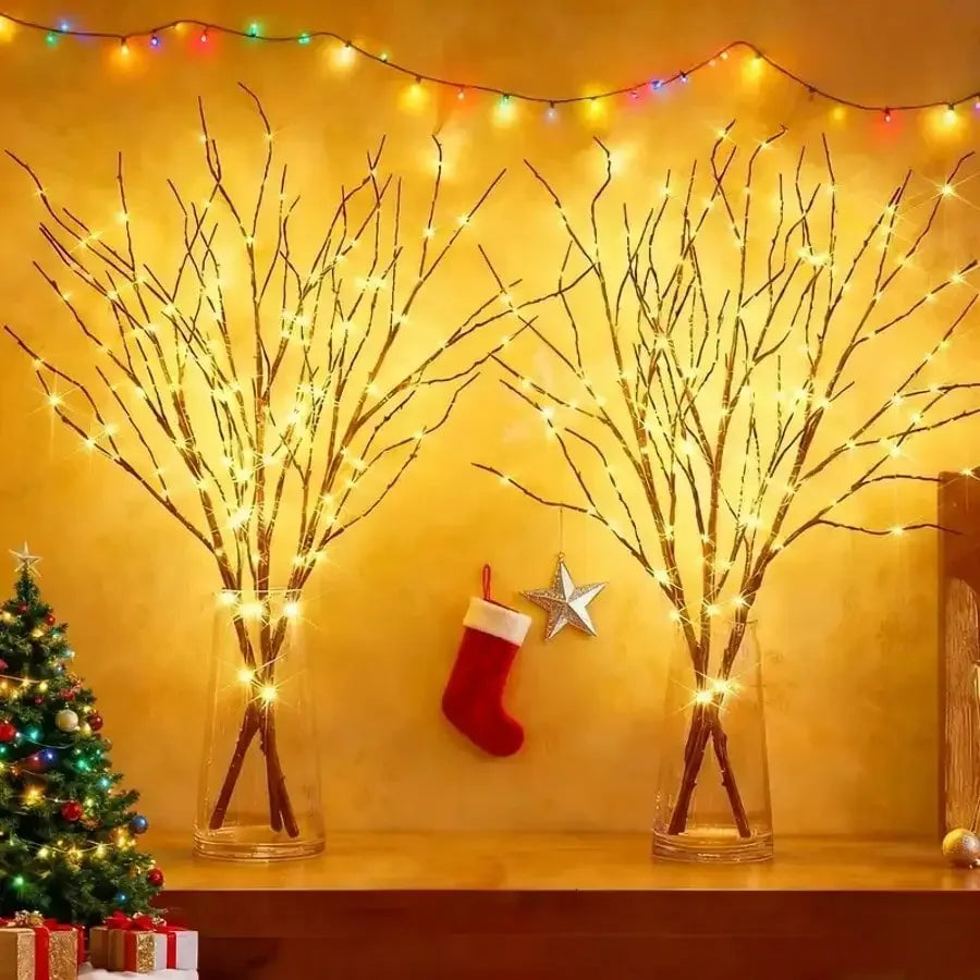 LED Garden Simulation Birch Branches with Luminous Atmosphere Branch Lights – Warm White DIY Decorative String Light