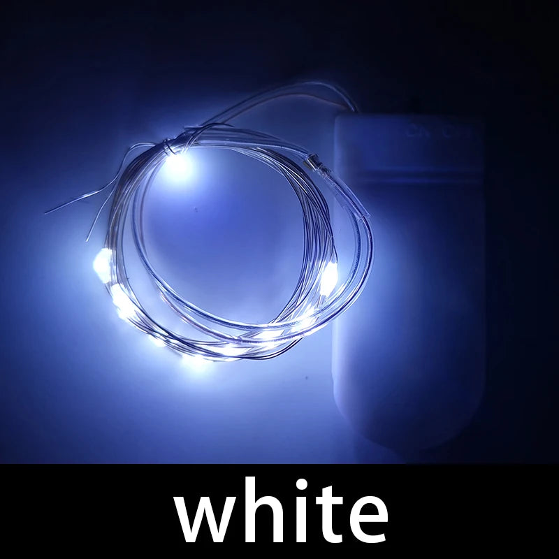 Waterproof Fairy Light CR2032 Battery Powered LED Mini Christmas Light Copper Wire String Light For Wedding Xmas Garland Party
