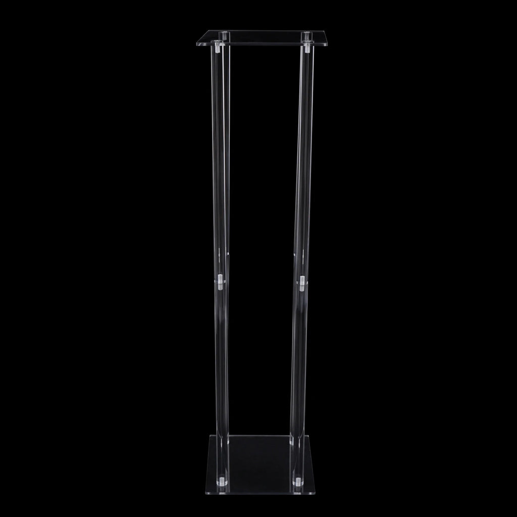 10x Rectangle Acrylic Vases Wedding Centerpiece Flower Stand Pedestal Clear Column For Birthday Party Home Decor 31.5 Inch