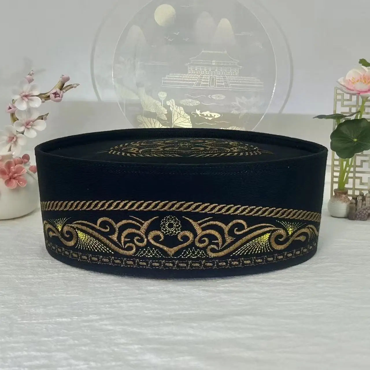 Muslim Caps For Men Clothing Tax Products Turkey Free Shipping Prayer Malaysian Boat Hat Kippa Islamic Kufi Topi Black 03625