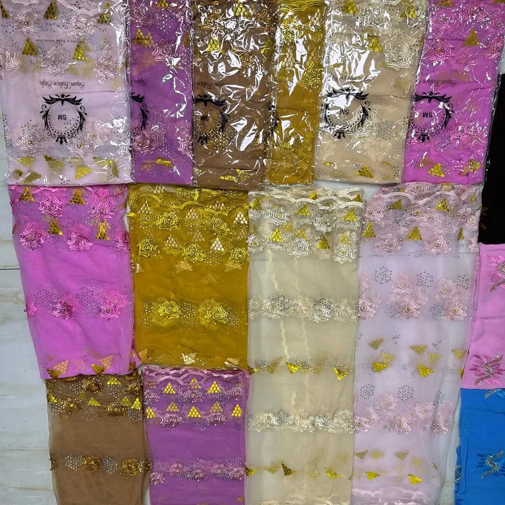 3D Stone New Dubai Scarf For Muslim Women African voile stone big Hijab Islam Hijab Pashmina Turban Headscarf Embroidery Shawls