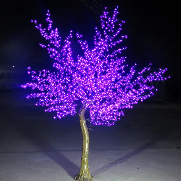 LED Artificial Cherry Blossom Tree Light – 3m Height, 2304 LED Bulbs, Outdoor Rainproof Decoration