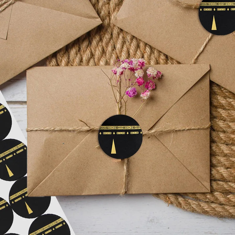 30/60pcs 4cm Umrah Mubarak Paper Stickers Muslim Islamic Party Gift Wrapping Decoration Eid Ramadan Candy Box DIY Label Sticker