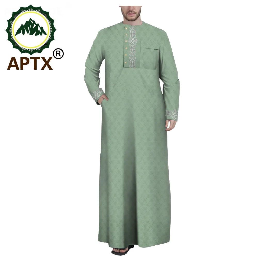 Muslim Jubba for Men Quality Thobe Tailor Made Single Breasted Loose Casual Style Long Robe for Event Wedding