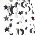 Glitter Gold Star Moon Banner Ramadan Paper Garland Hanging Decoration Ramadan Kareem Eid-al-fitr Islamic Eid Mubarak Decoration