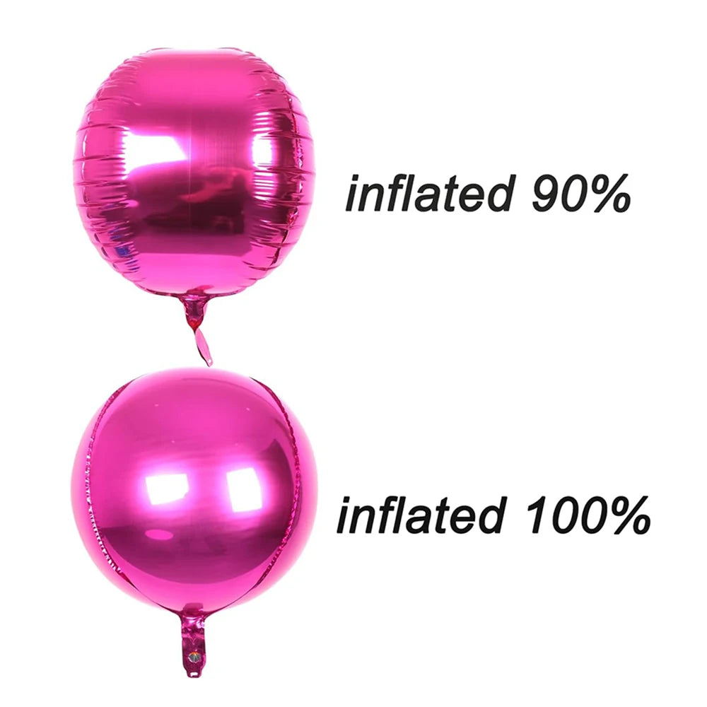 20/10Pcs Hanging 4D Round Foil Balloons 22in Dark Green 4D Round Balloon for Wedding Birthday Xmas Party Helium Air Globos Decor