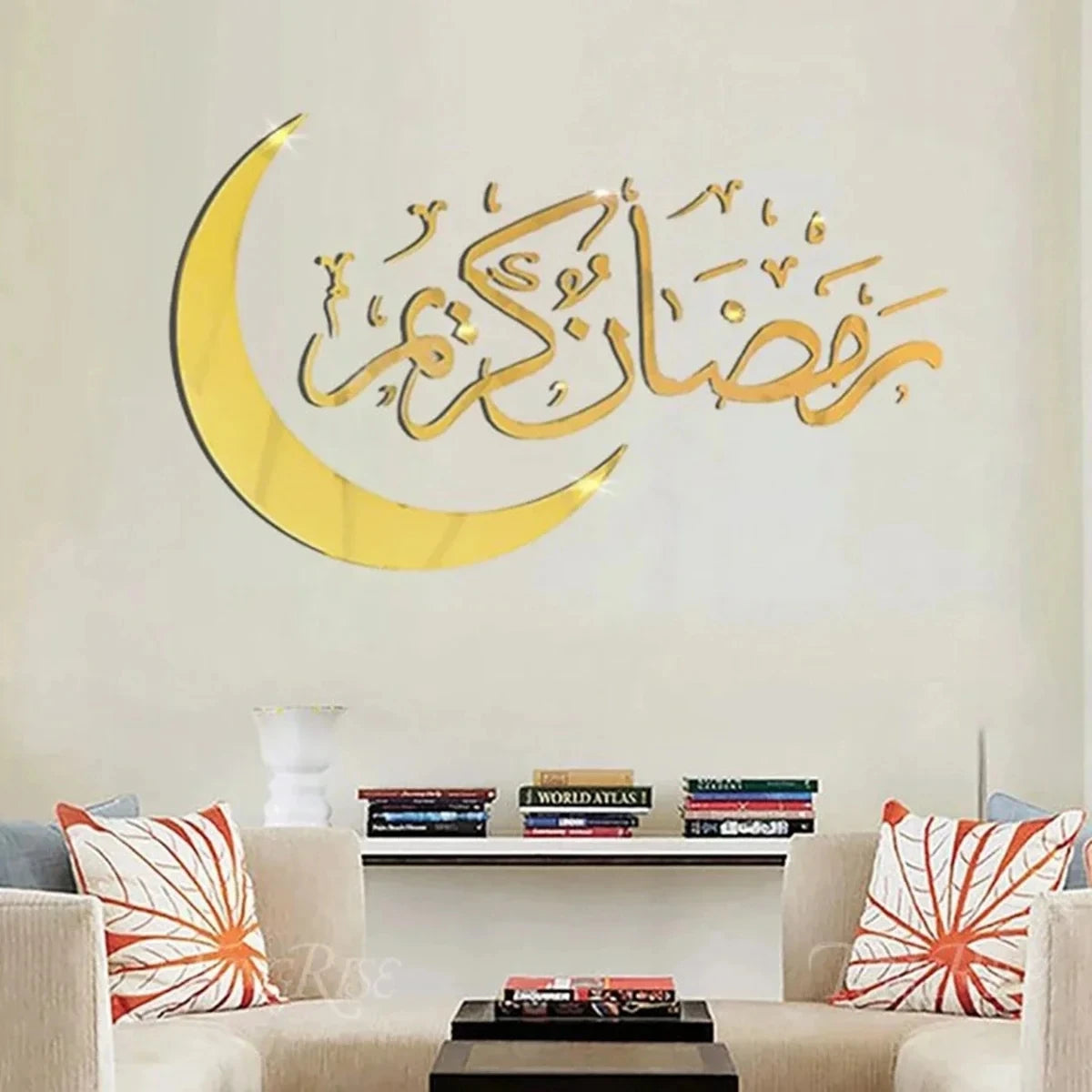 Eid Mubarak Window Stickers Kareem Ramadan Decoration 2025 For Home Islamic Muslim Party Decor Mubarak Ramadan Wall Sticker Gift
