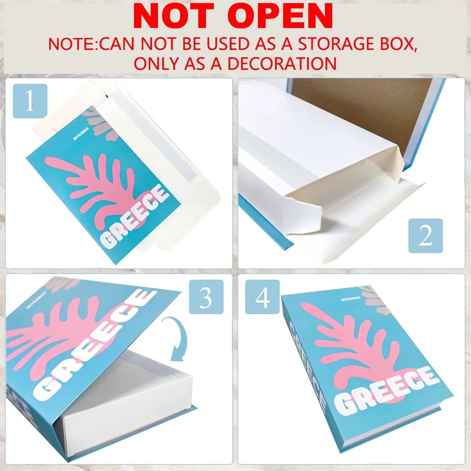 Islamic Luxury Fake Books Decorative Storage Box for Home