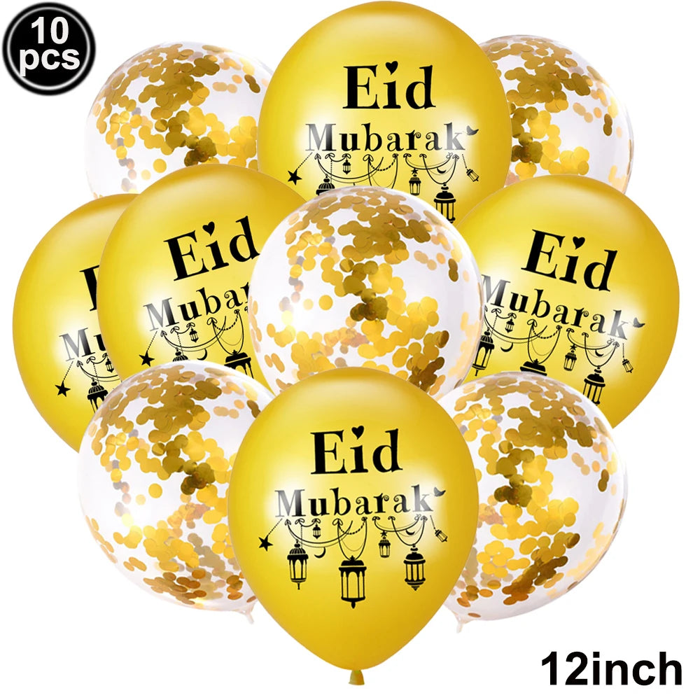 Gold Star Crescent Moon Lantern Ramadan Garland EID Decoration Happy Ramadan Mubarak Party Decor Islamic Nights Party Supplies