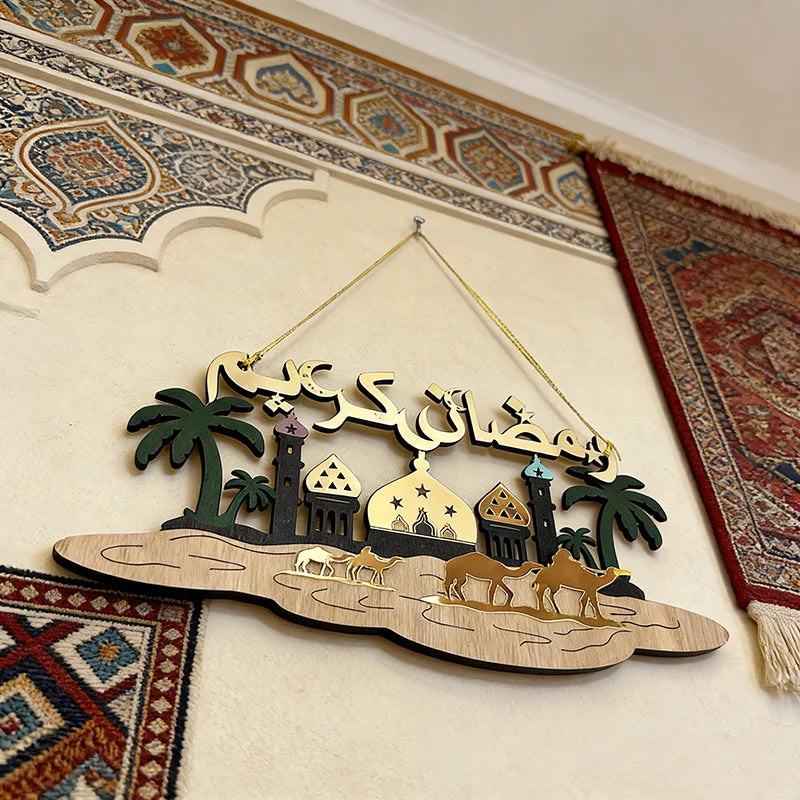 Ramadan Hanging Ornaments Eid al-Fitr DIY Festival Party Decorations Wall Background Hanging Decorations Muslim Ramadan Decor