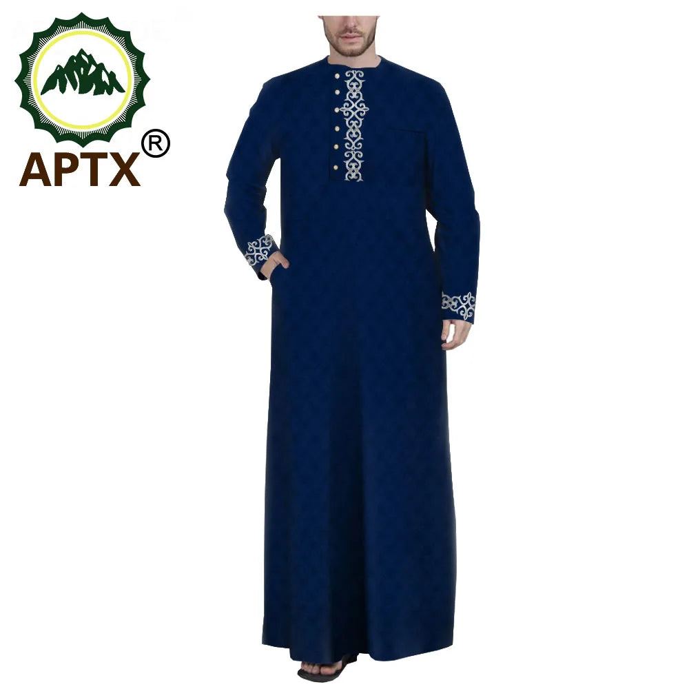 Muslim Jubba for Men Quality Thobe Tailor Made Single Breasted Loose Casual Style Long Robe for Event Wedding