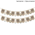 2024 EID Mubarak Paper Banner Bunting Garland Islamic Muslim Festival Party Supplies Ramadan Kareem Home Decoration Eid Gifts