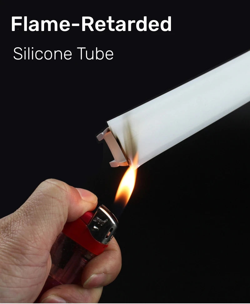 Black Flexible LED Neon Rope Lamp Silicone Tube Diffuser Recessed Channel For WS2811 WS2812B Waterproof Ribbon Neon Strip Lights