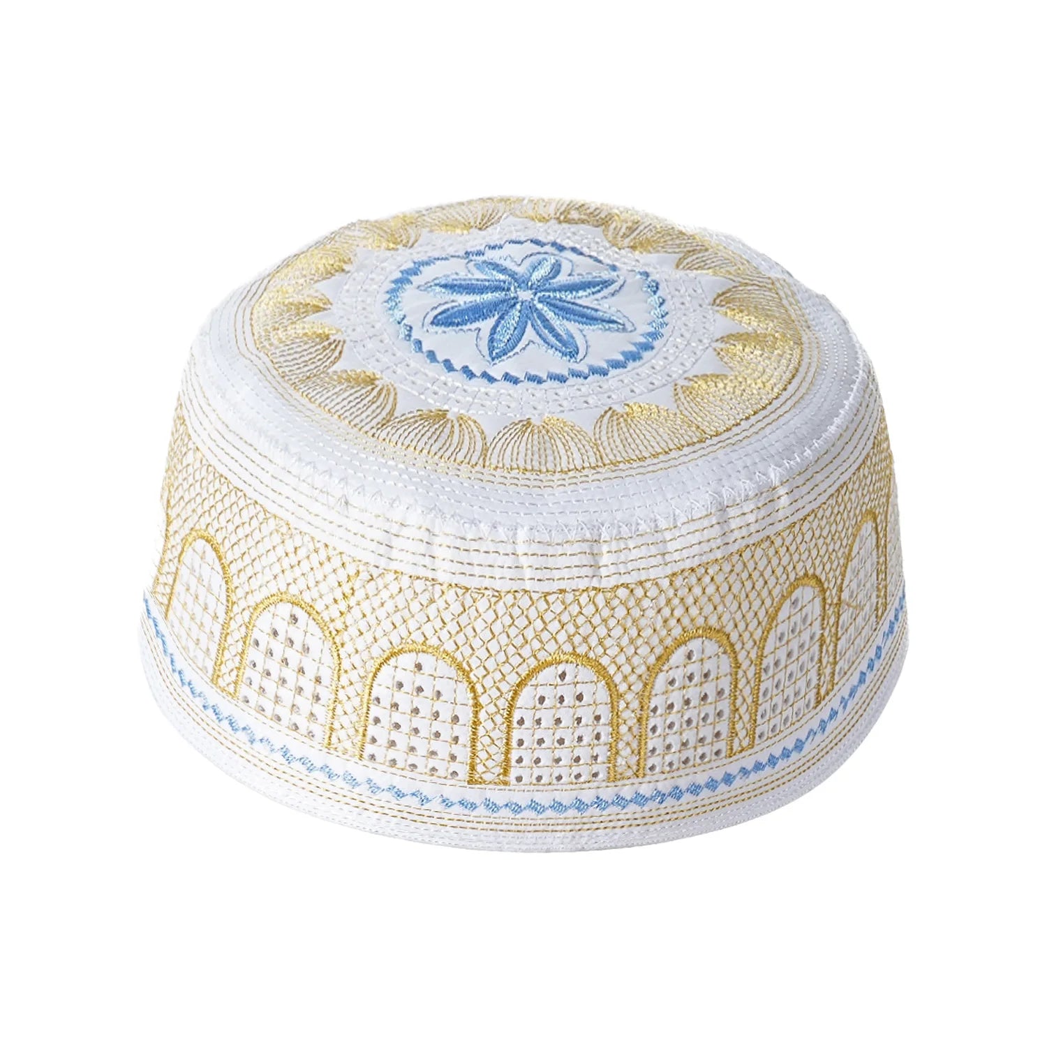 New Muslim Men Prayer Cap Hat Cotton Embroidery Leisure Saudi Arabia Islamic Hat Cap Men Headscarf Topkippot Turban Saudi Cap