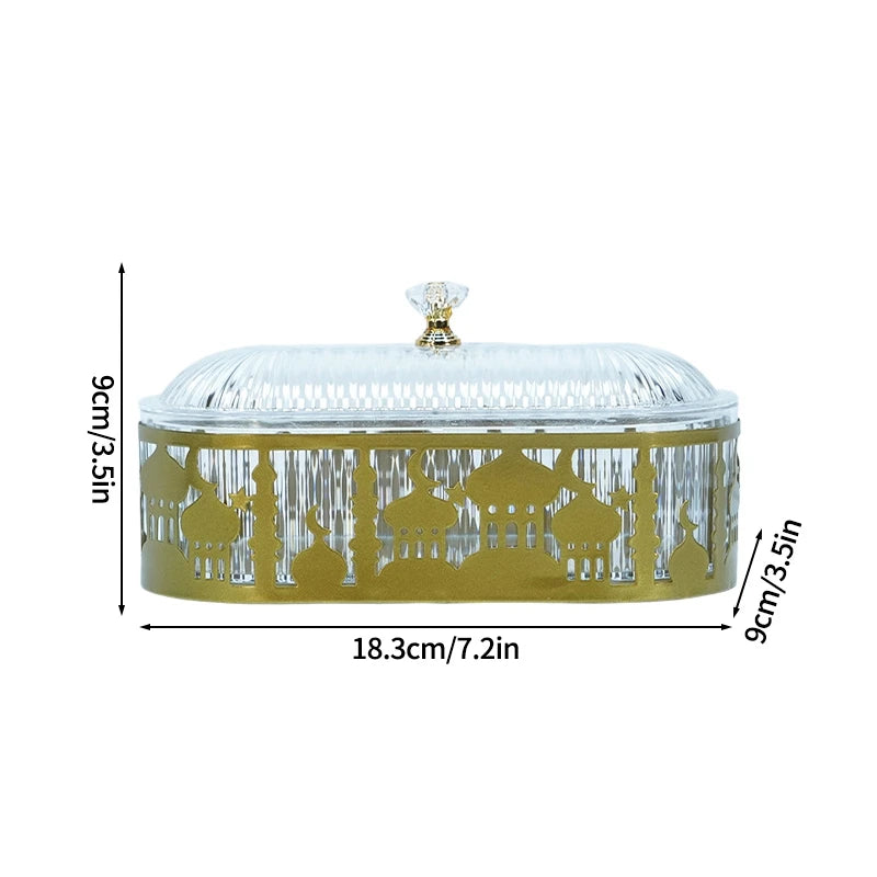 2026 Eid Mubarak Candy Holder Ramadan Candy Tray Holder Muslim Party Supplies Ramadan Eid Candy Box Islamic Decoration