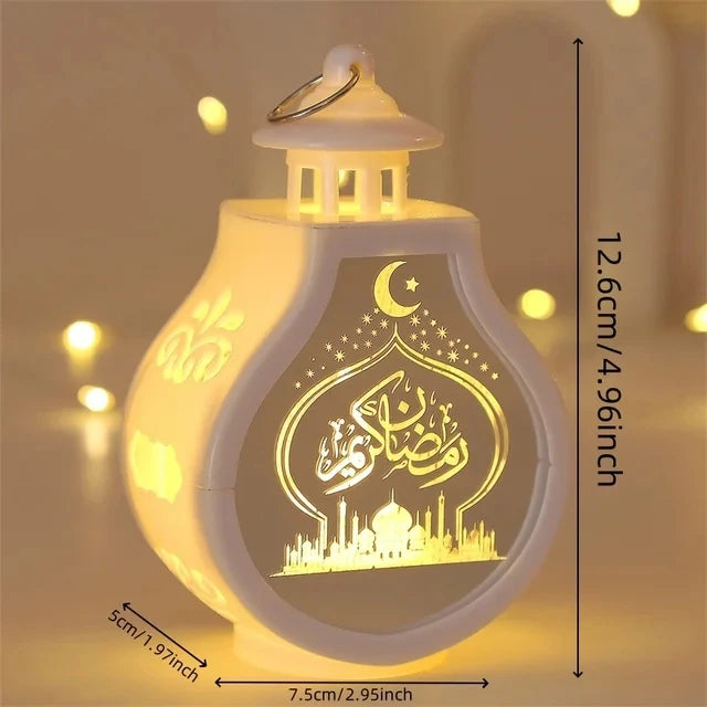 Ramadan Kareem Led Lantern Light Eid Mubarak Ornaments Decoration for Home 2026 Islamic Muslim Party Supplies Eid Al-Fitr Gift