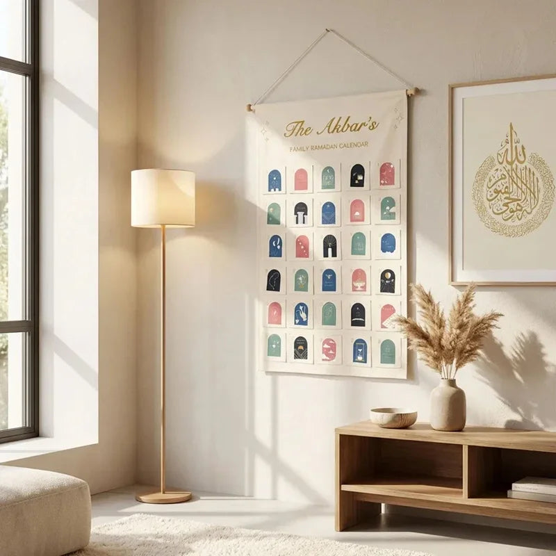 Personalised Custom Ramadan Countdown Advent Calendar Muslim Islamic Kareem Eid Al-Fitr Decoration Accessories Family Kid Gifts