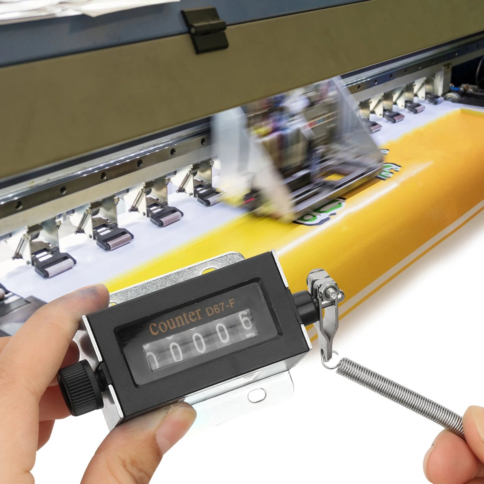 D67F 5 Digit Mechanical Resettable Manual Hand Pull Stroke Tally Counter, Mechanical Click Counter, Battery Included