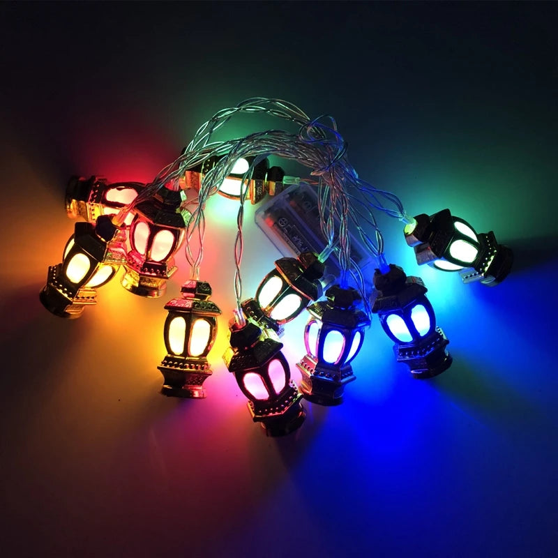 Moon Star Led String Lights EID Mubarak Ramadan Kareem Decoration For Home Islam Muslim Event Party Supplies Eid Al-Fitr Decor