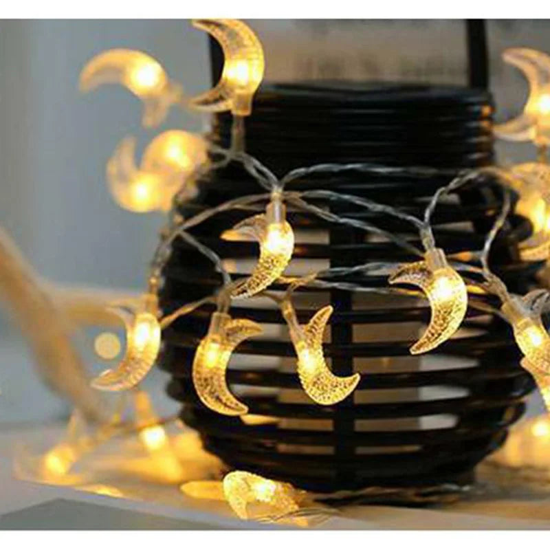LED Moon & Star String Lights – Eid Ramadan Home Decoration
