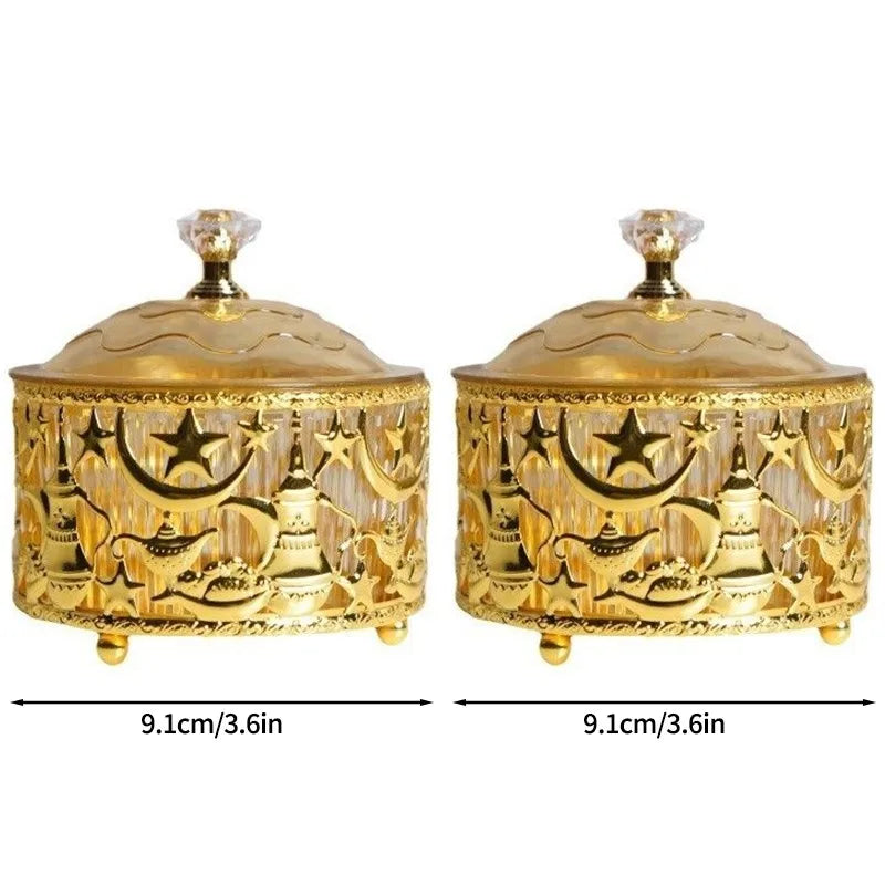 Ramadan Mubarak Trays Ramadan Decor 2026 Eid Mubarak Acrylic Snack Dishes Ornaments Islam Muslim Festival Party DIY Decoration