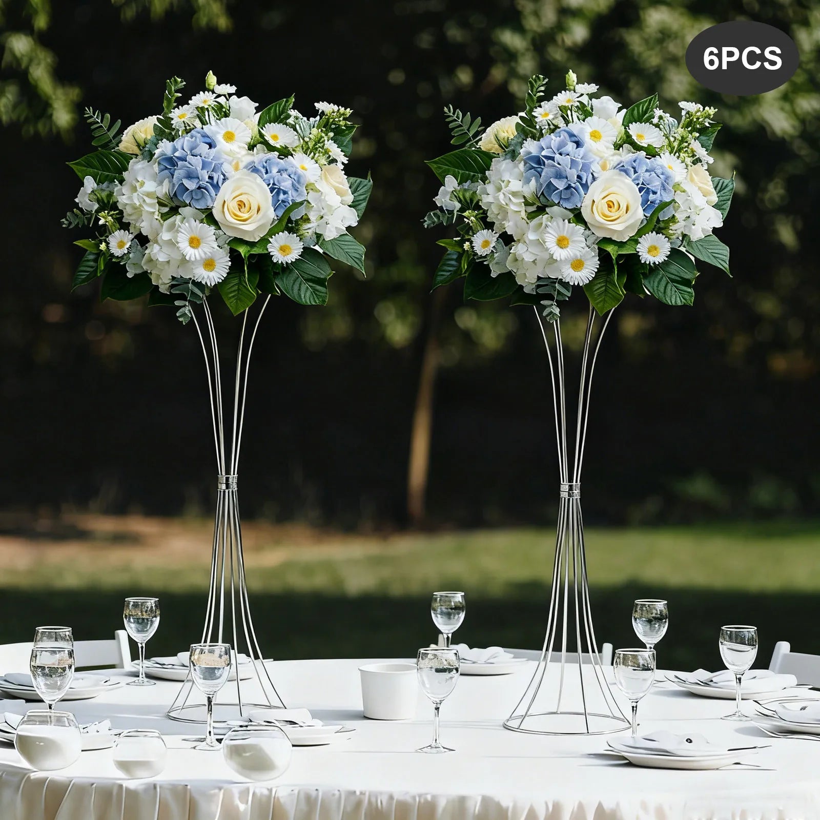 6PCS Wedding Flower Stand 2kg Load-bearing Capacity Artificial Flower Display Rack Flower Stand for Weddings Party