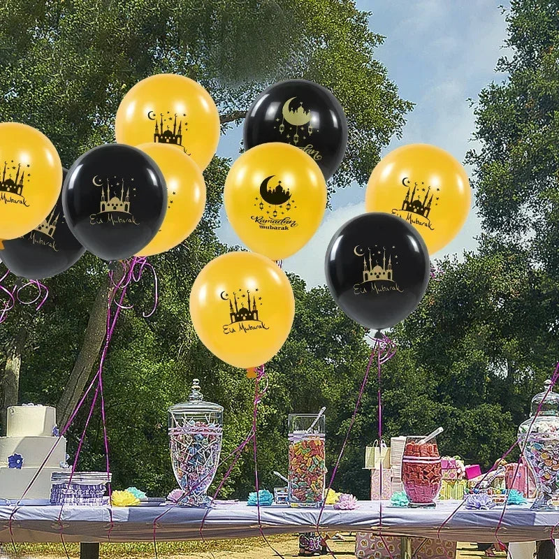 Eid Mubarak Latex Balloons Ramadan Kareem Decor Air Globos for Ramadan Mubarak Muslim Islamic Festival Party Supplies 2026