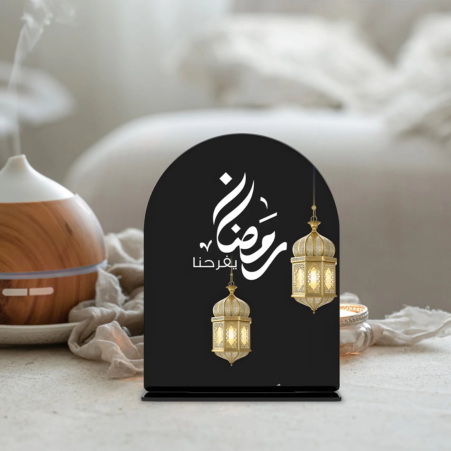 Eid al-Fitr Acrylic Ornament Eid Mubarak Home party Decoration Islamic Muslim Party Supplies Hollow out fasting decor gift 2026