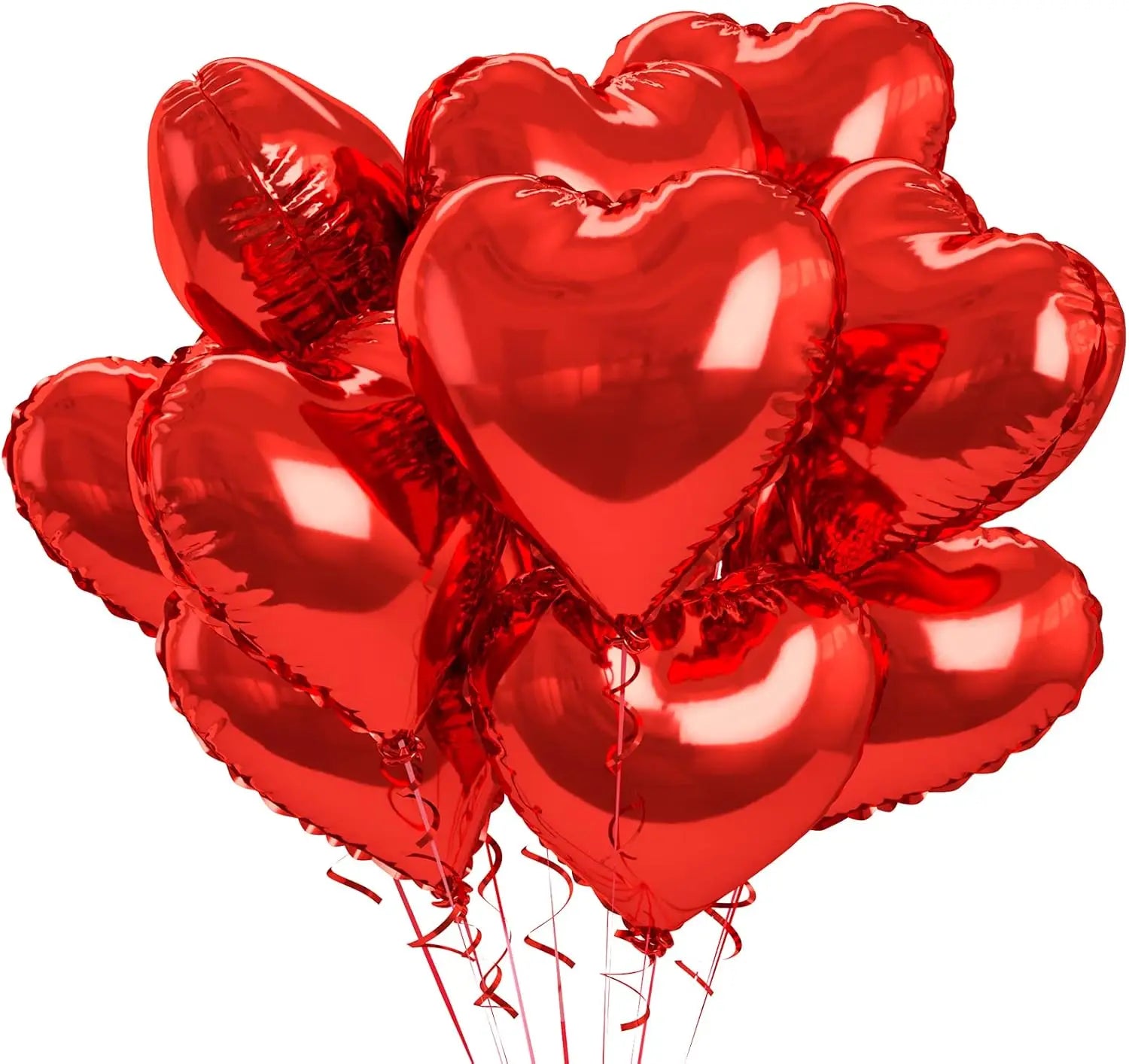 10pcs 18inch Heart Foil Balloons Pink Sage Green Heart Balloon for Birthday Party Valentines Day Wedding Anniversary Decorations
