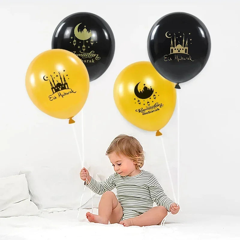 Eid Mubarak Latex Balloons Ramadan Kareem Decor Air Globos for Ramadan Mubarak Muslim Islamic Festival Party Supplies 2026