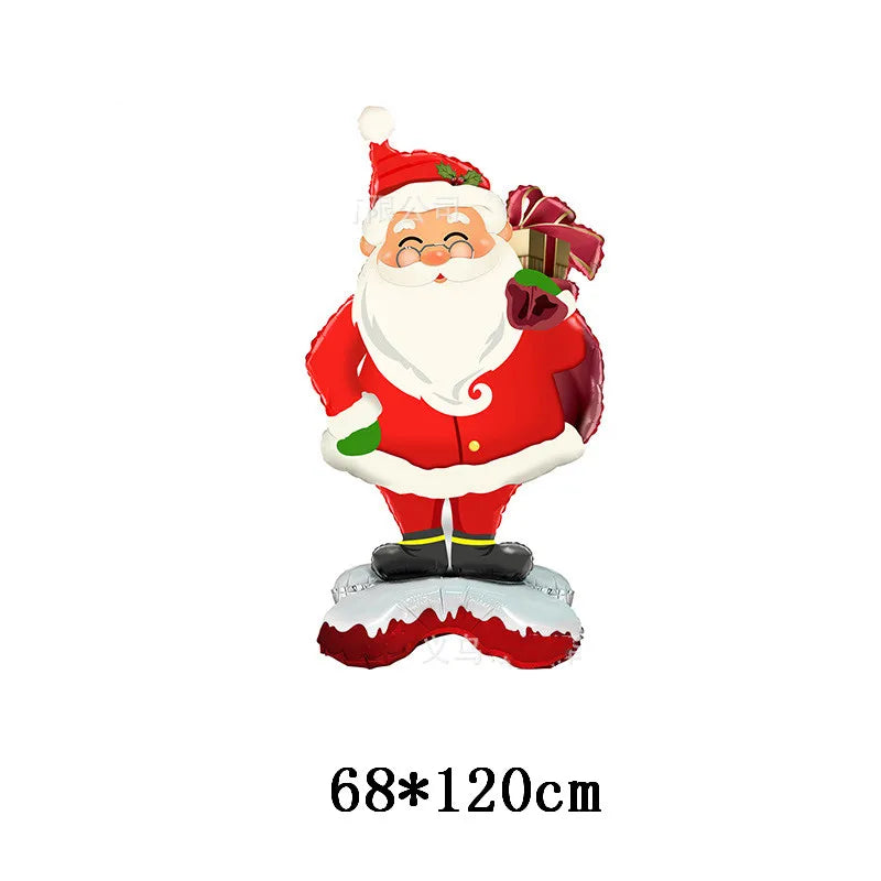 Christmas Foil Balloons Santa Claus Balloon Standding Balloon Christmas Gift Santa Balloon Xmas Party Supplies Home Decortion