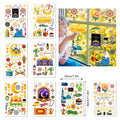 8 Sheets Eid Ramadan Party Window Static Stickers Decoration,Glass Clings Party Backdrops Decals For Eid al-Fitr Party Supplies