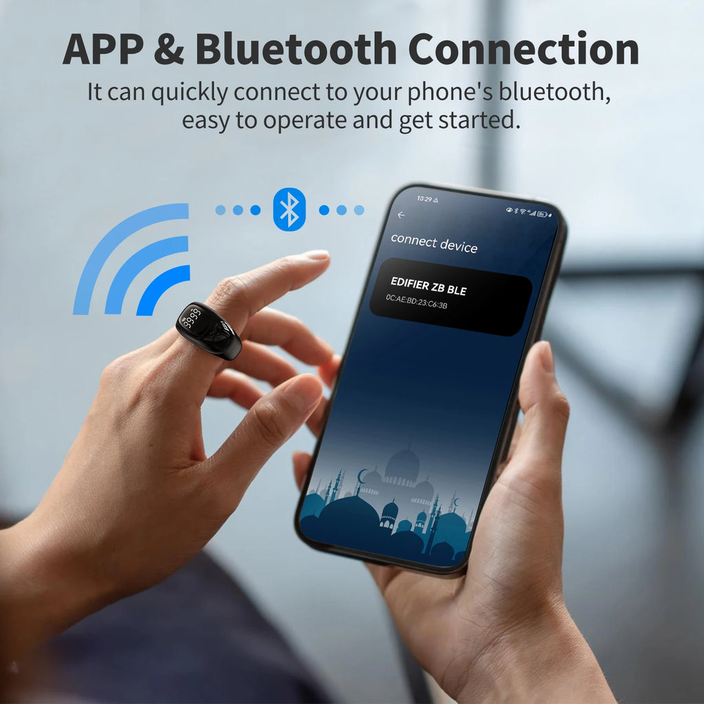 Muslim Gift Smart Electronic Counter Waterproof Tasbeeh Tasbih Zikr Ring Digital Tally Counter Interchangeable Rings