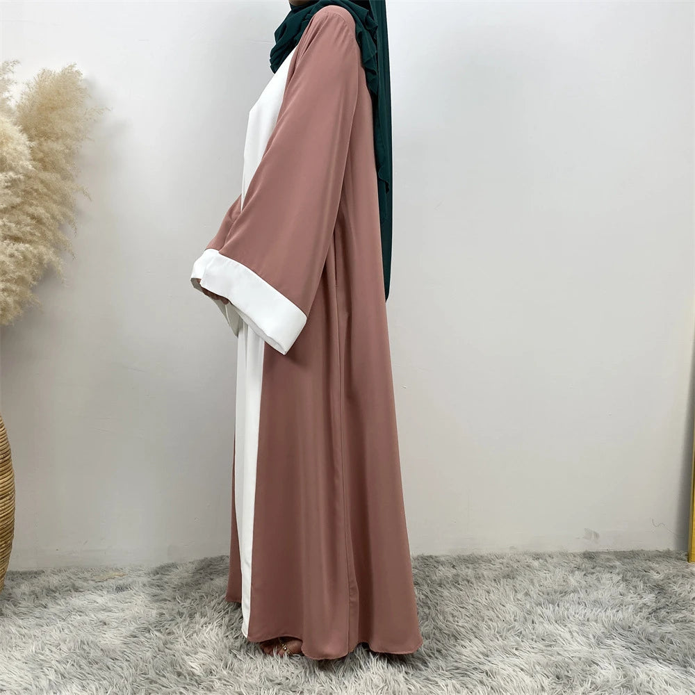 Ramadan Eid Luxury Splicing Two-Piece Style Abaya for Women – Dubai Kaftan Modest Islamic Dress Marocain Femme