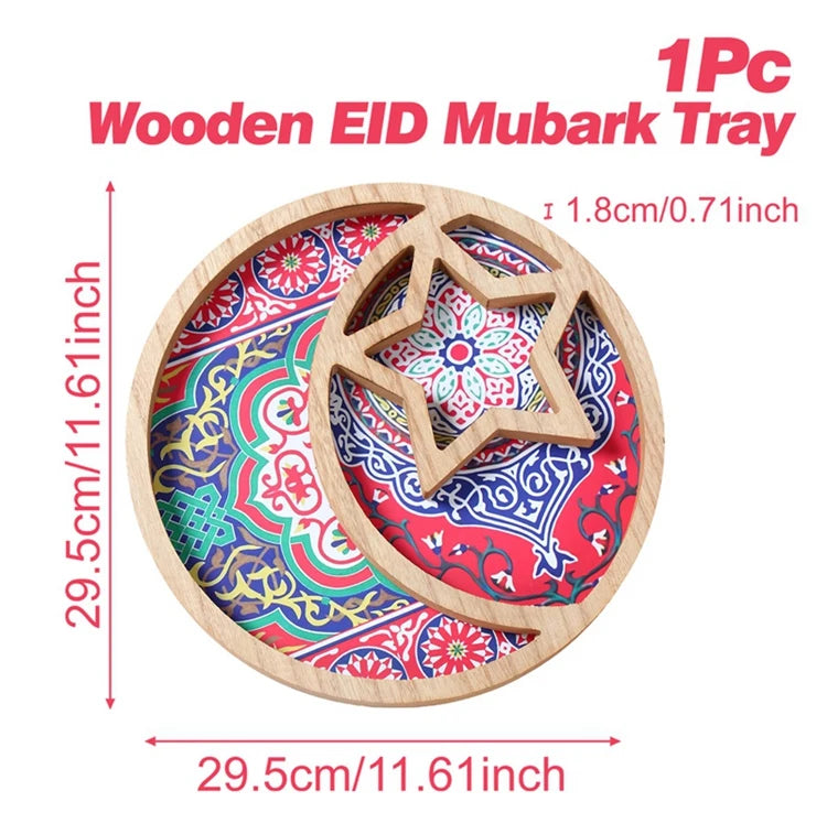 Ramadan Decoration Candy Snacks Tray EID Mubarak Decoration 2026 For Home Ramadan Kareem Islamic Muslim Party Eid Al Adha Gifts