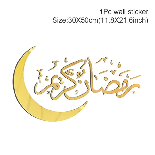 Eid Mubarak 2024 Window Stickers Ramadan Decorations for Home Islamic Ramadan Kareem Muslim Party Decor Eid Mubarak Gift Al Adha
