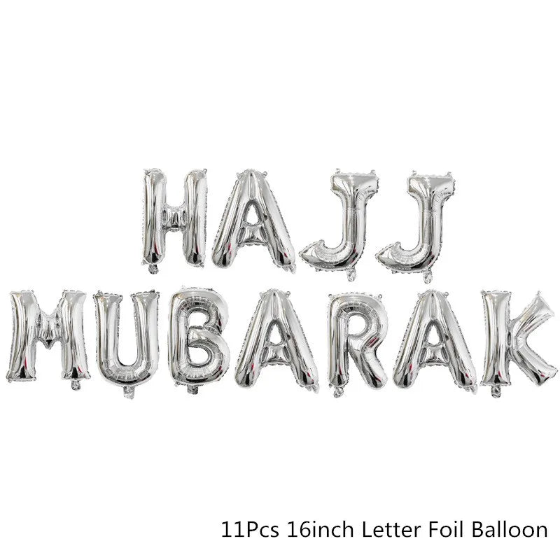 10Pcs Eid Umrah Mubarak Latex Balloon Ramadan Kareem Festival Muslim Islamic Ramadan Party Eid Al-Firt Home Decoration Supplies