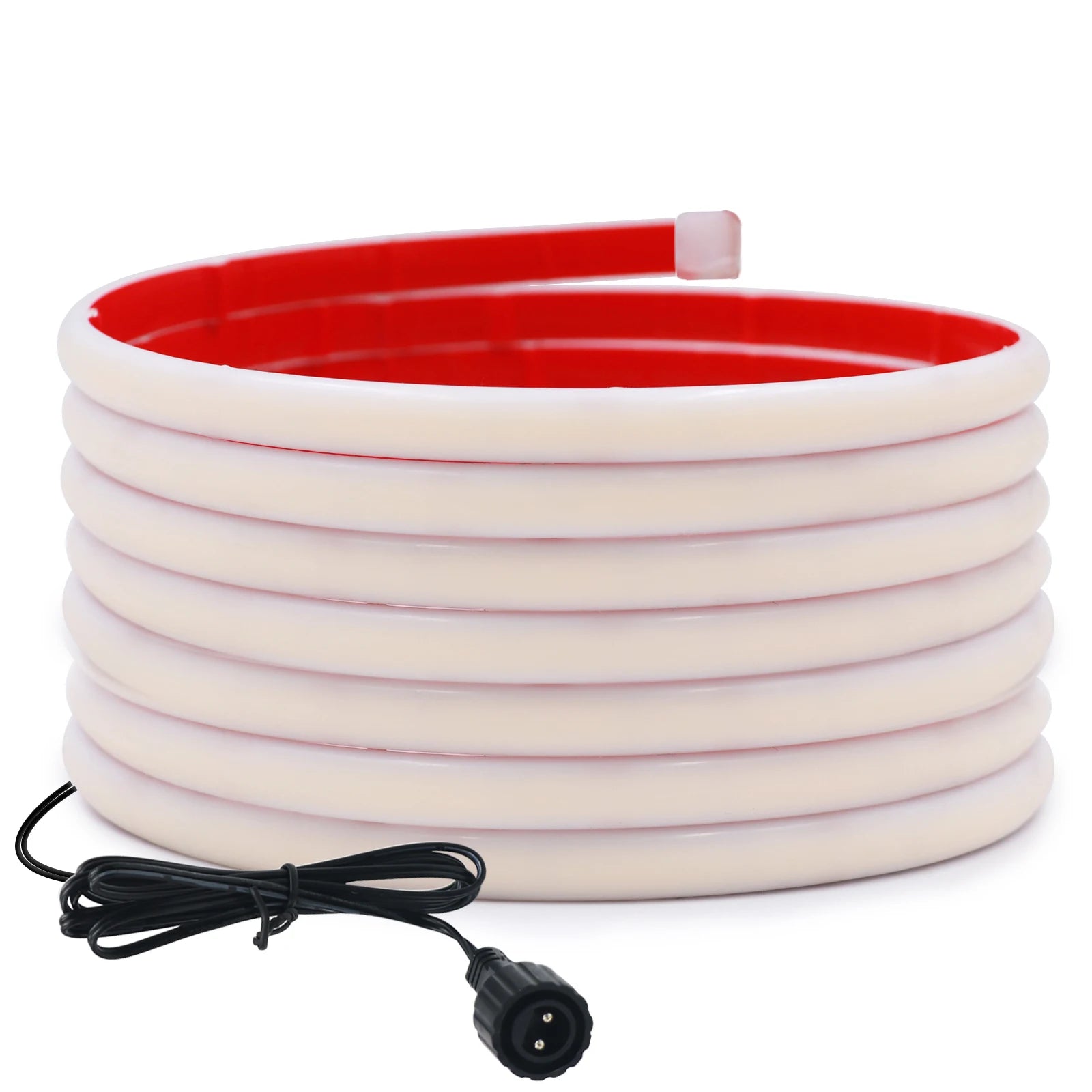 IP68 Waterproof Solar Powered COB Neon Strip 24V 320Leds 3000K 4000K 6000K Red/Green/Blue/Yellow Flexible Ribbon Rope LED Light