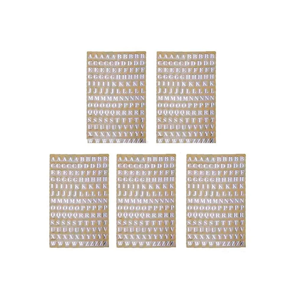 decoration Epoxy Resin Filler English Letters Gold&silver Number Sticker Epoxy filling sticker Labels Stickers Alphabet Sticker