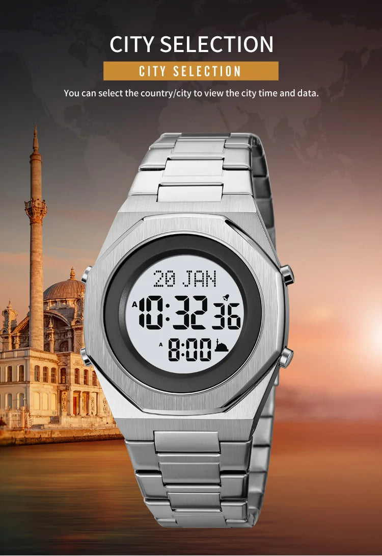 Muslim Qibla Direction Instruct Watch Men Women Prayer Multifunctional Worship Watches Luxury Male Original Wristwatch